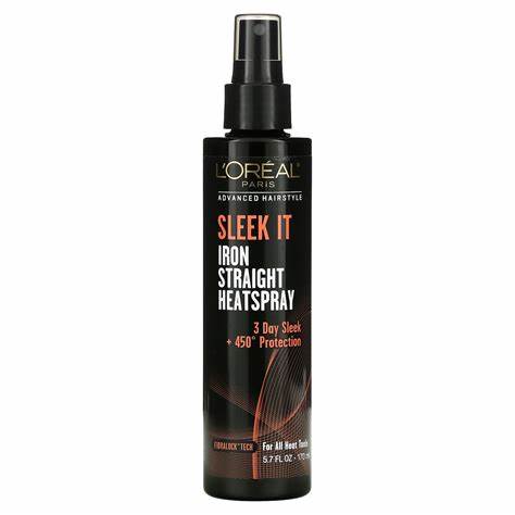 L'Oreal Paris Advanced Hairstyle SLEEK IT Iron Straight Heatspray 5.7 FL oz