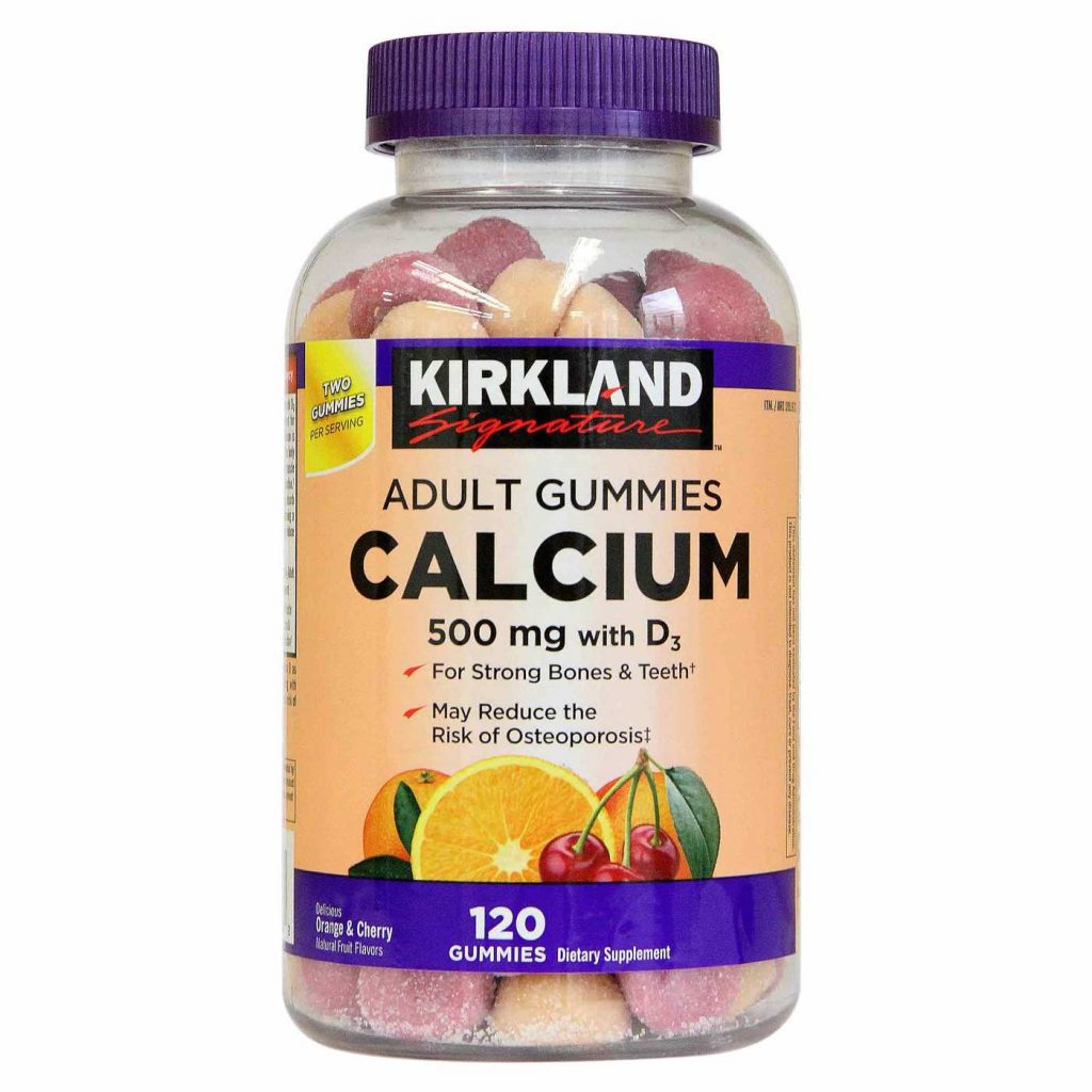 Kirkland Signature Calcium 500 Mg With D3 120 Adult Gummies 6686
