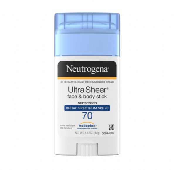 Neutrogena Ultra Sheer Non-Greasy Sunscreen Stick, SPF 70, 1.5 oz