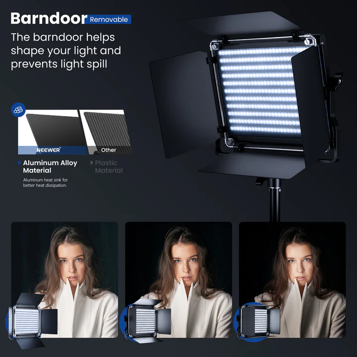  Panel de luz LED portátil RGB, 3300K-5600K Kit de iluminación  de fotografía en cámara para estudio  Retrato : Electrónica