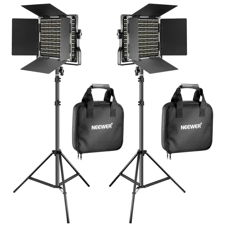 Panel de luz LED portátil RGB, 3300K-5600K Kit de iluminación de fotografía  en cámara para estudio  Retrato