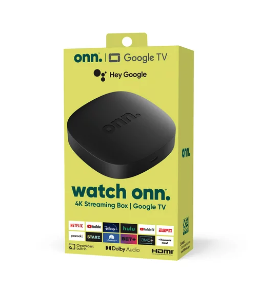 onn Watch Google TV 4K Streaming Box (New, 2023), 4K UHD