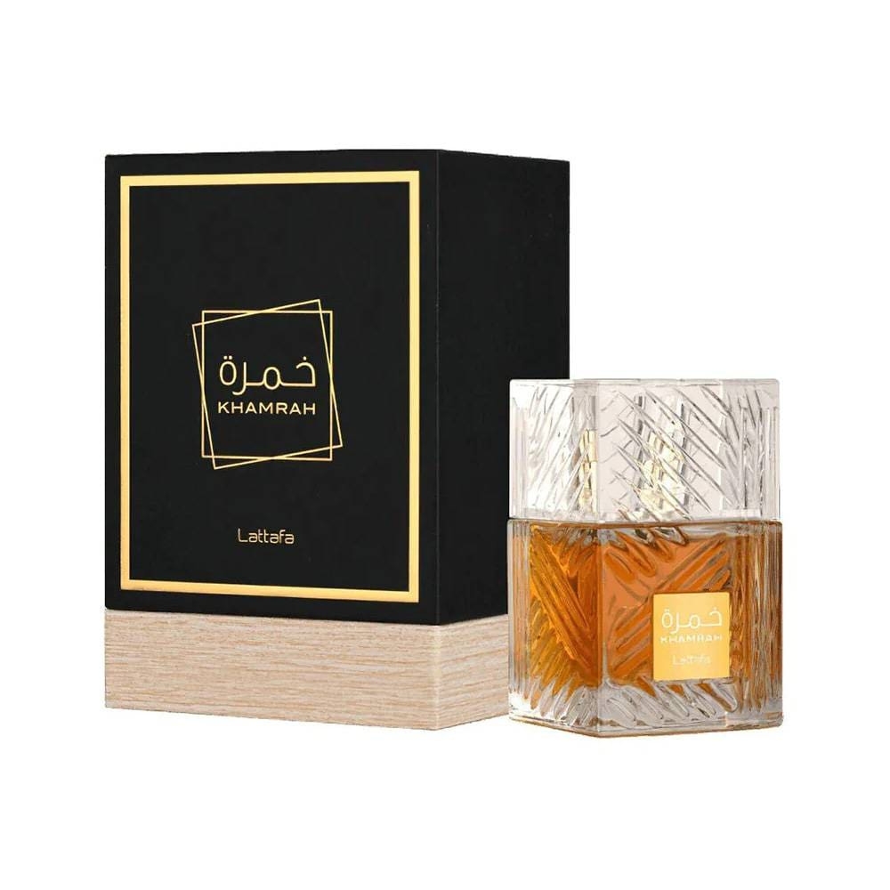 Lattafa Khamrah Eau de Parfum 3.4 oz – Dulce especiado, cálido y ultra adictivo (Unisex)