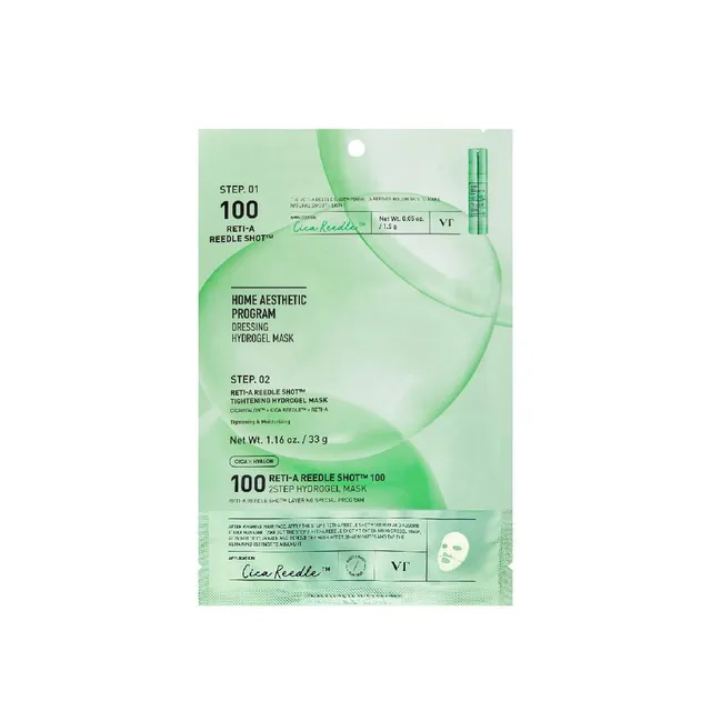 VT Cosmetic Reti-A Reedle Shot 100 2-Step Hydrogel Mask – Tratamiento Reafirmante y Antiedad en Dos Pasos