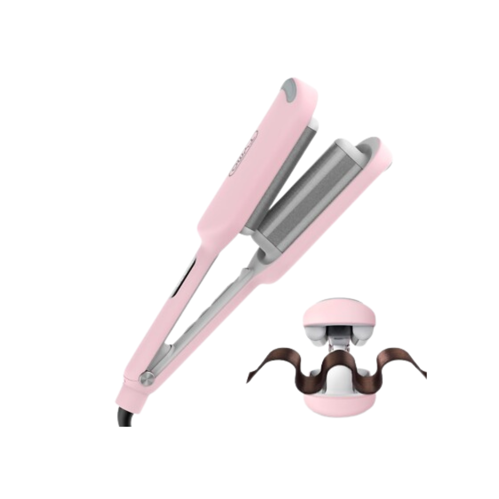 TYMO ROVY Beach Waves Curling Wand 1.25”  Crimper & Waver Profesional de 3 Barriles con Tecnología Iónica