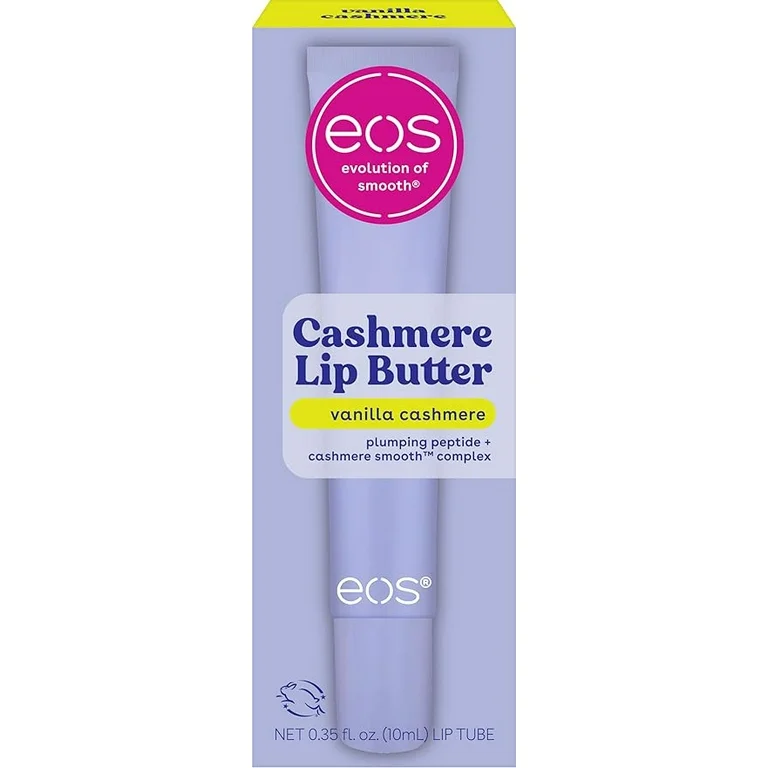eos Cashmere Lip Butter – Bálsamo Labial Ultra Hidratante Vainilla Cashmere (0.35 fl oz)