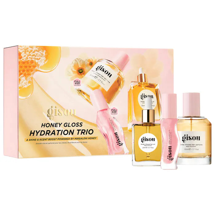 Gisou Honey Infused Gloss Hydration Trio Set – Edición Hidratante de Lujo