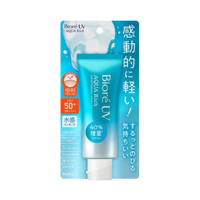 Kao – Biore UV Aqua Rich Watery Essence Sunscreen SPF 50+ PA++++ | Protector Solar Japonés Hidratante y Ultra Ligero