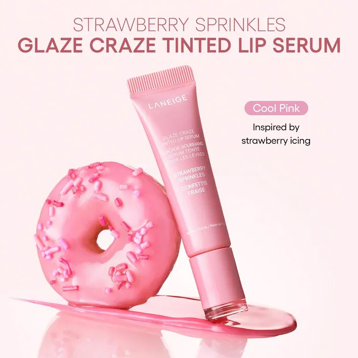 LANEIGE – Glaze Craze Tinted Polypeptide Lip Serum | Sérum Labial con Color y Péptidos Voluminizadores
