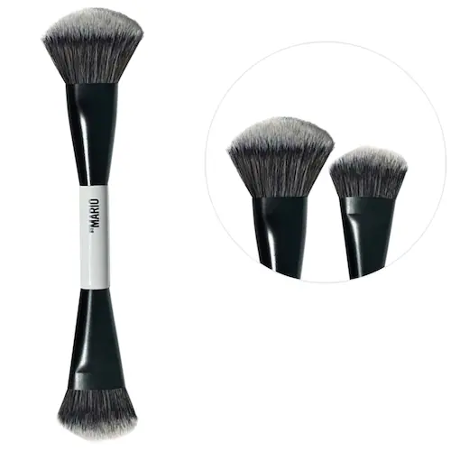 MAKEUP BY MARIO – F4 Brocha Doble para Base y Rostro | Acabado Profesional 2 en 1
