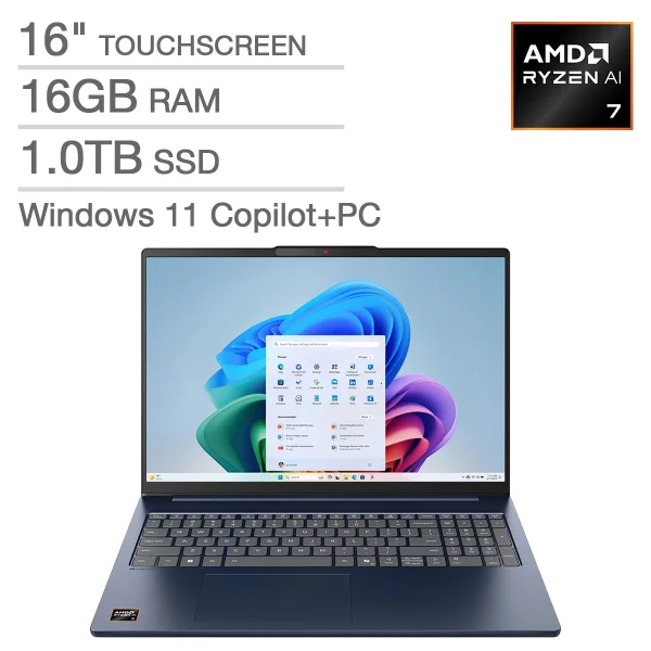 Lenovo Ideapad Slim 5 16" Touchscreen Laptop AMD Ryzen AI 7 350 16GB RAM 1TB SSD