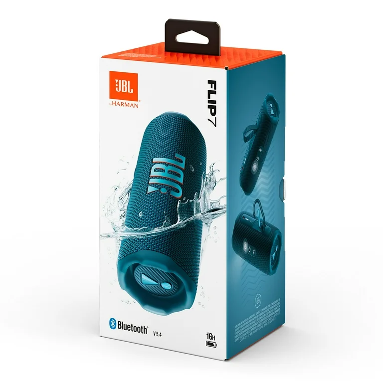 JBL Flip 7 Altavoz portátil impermeable y a prueba de caídas.