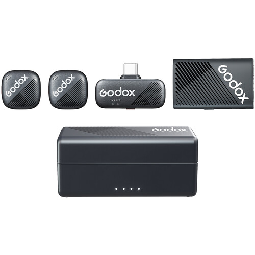 Godox Cube-C 2-Person Wireless Microphone (2.4 GHz, Black)