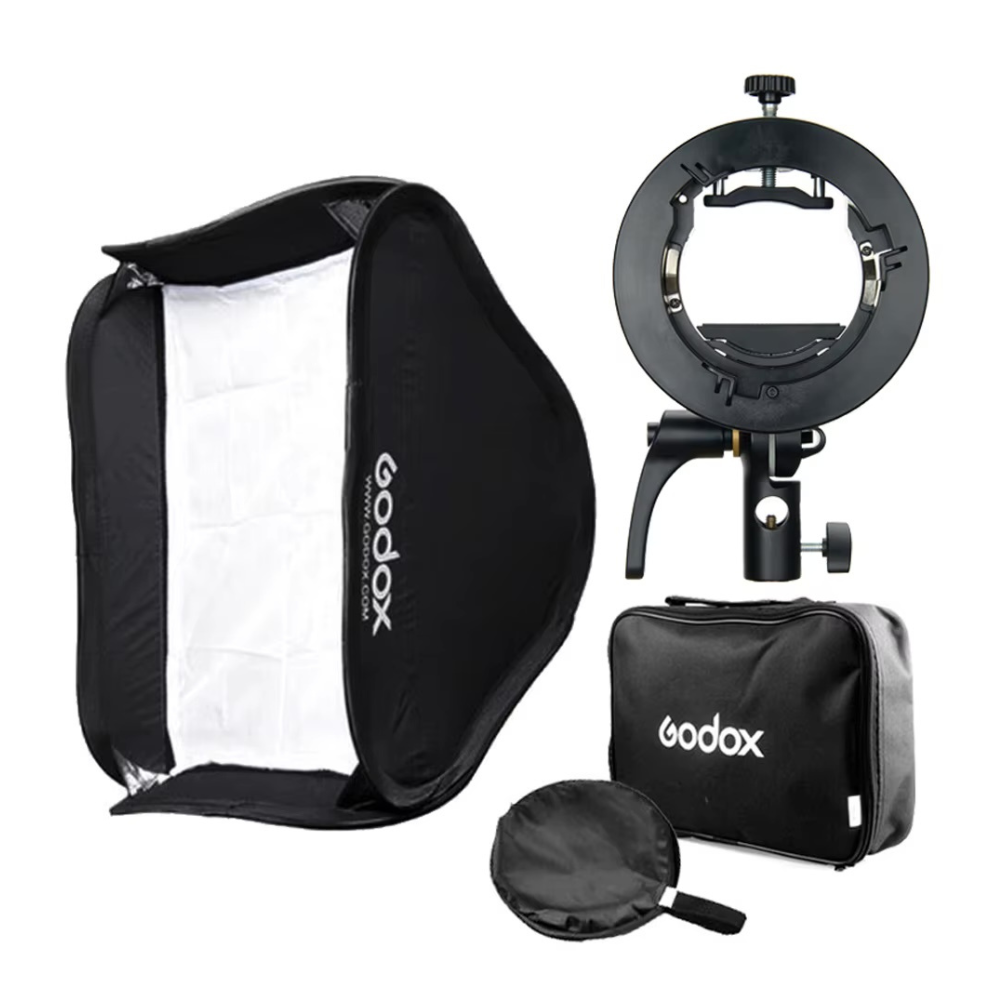 Godox Softbox 24"x24" with S2 S-Type Speedlite Bracket