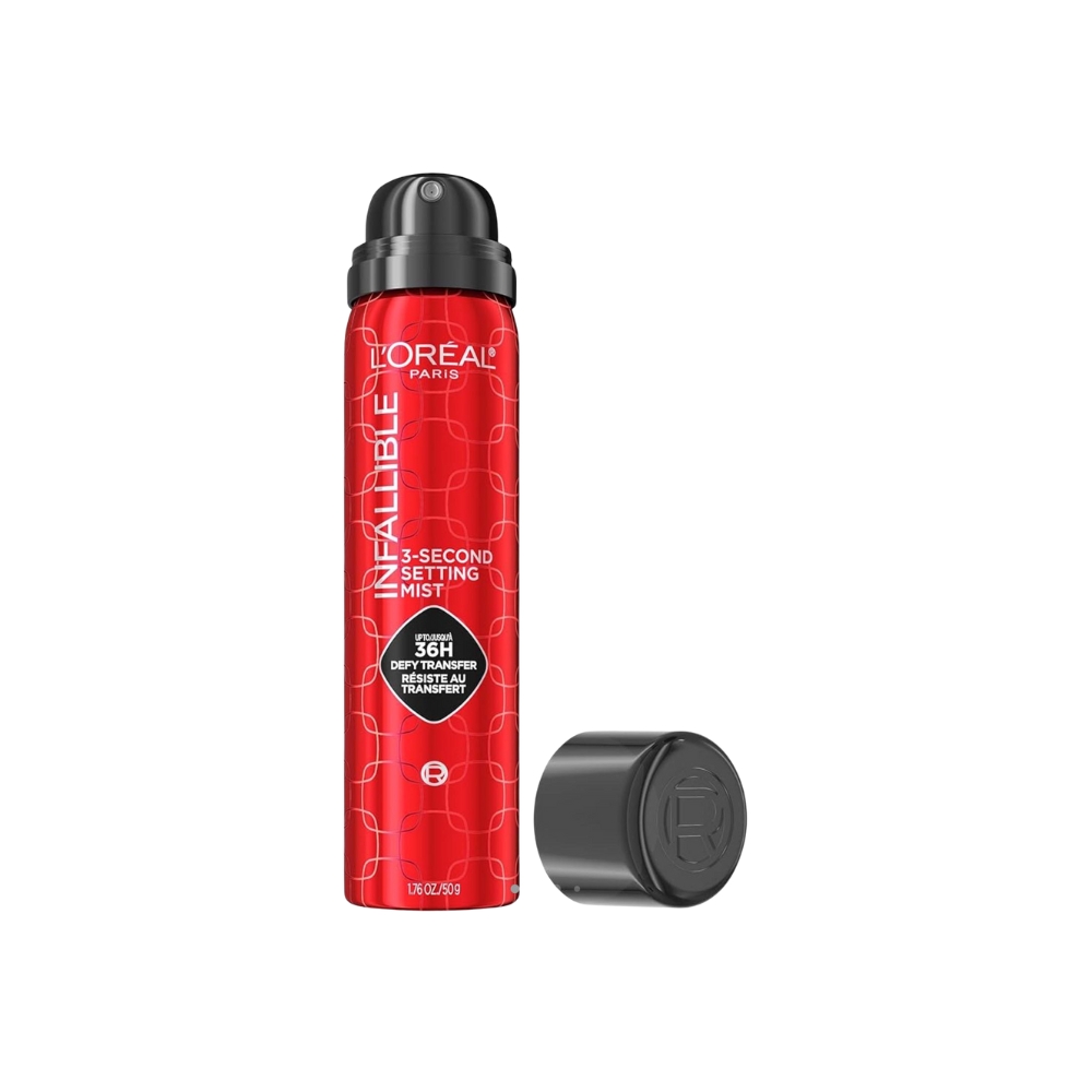 L’Oréal Paris Infallible 3-Second Setting Mist – Fijador de Maquillaje Microfino, Hasta 36 H de Duración (Clear, 1.76 fl oz)