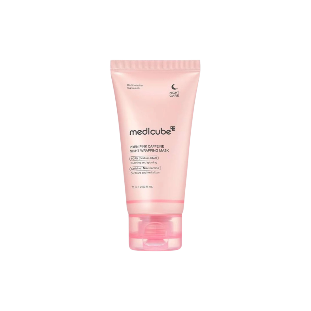 Medicube PDRN Pink Caffeine Night Wrapping Mask 75ml  Reparación Nocturna, Firmeza y Glow