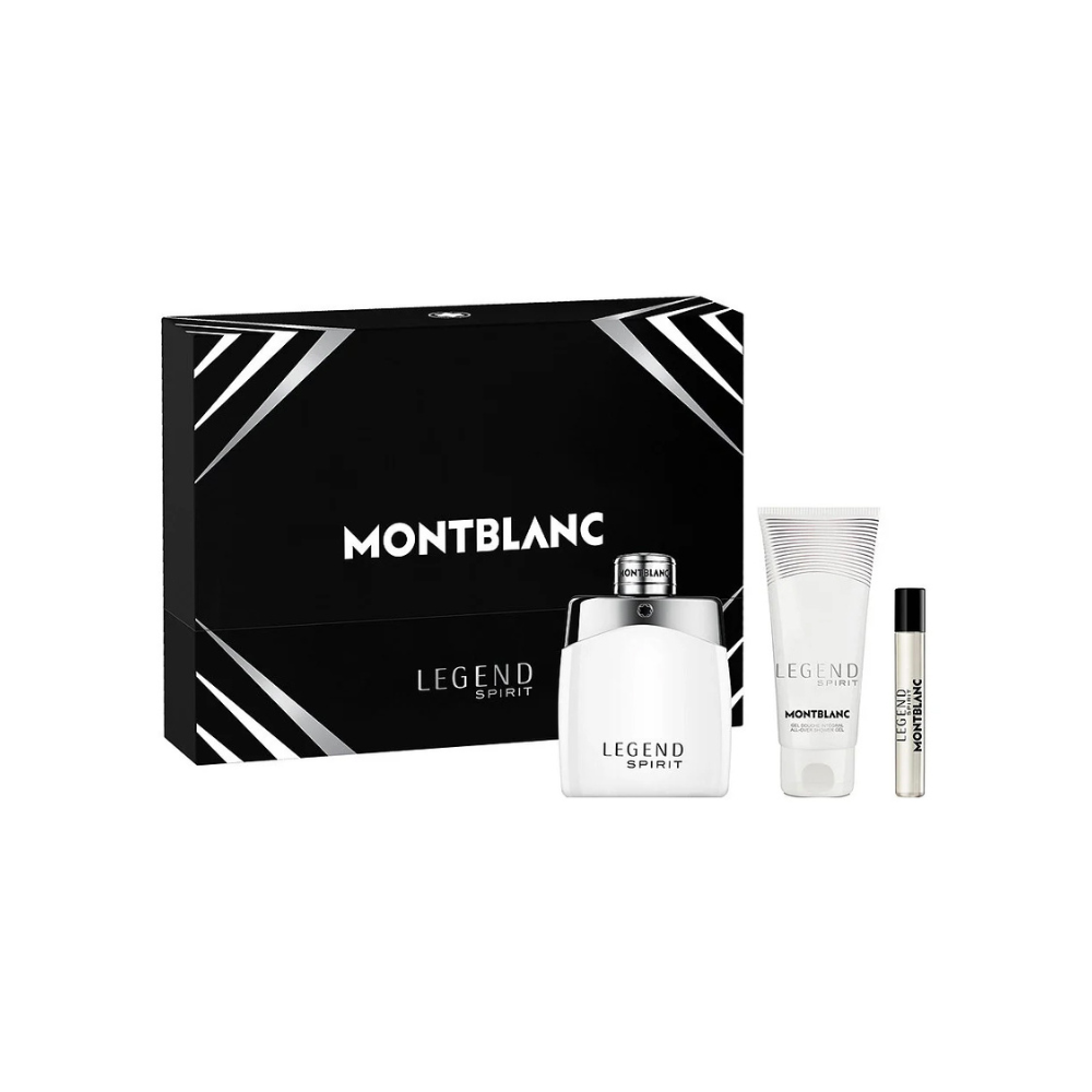 Montblanc Legend Spirit Set 3 Piezas – EDT 3.4 oz + Shower Gel 3.4 oz + Mini 7.5 ml para Hombre