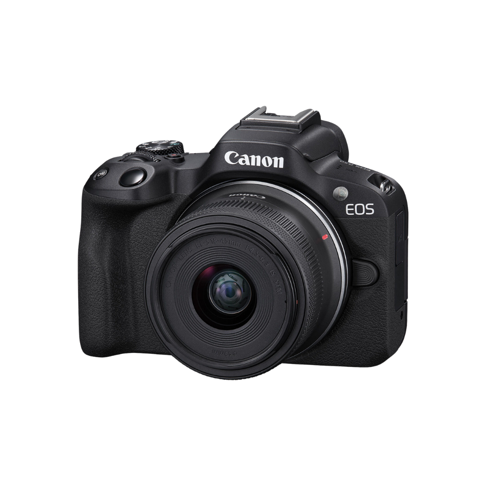 Canon EOS R50 Cámara Mirrorless con Lente RF-S 18-45mm f/4.5-6.3 IS STM (Negra)