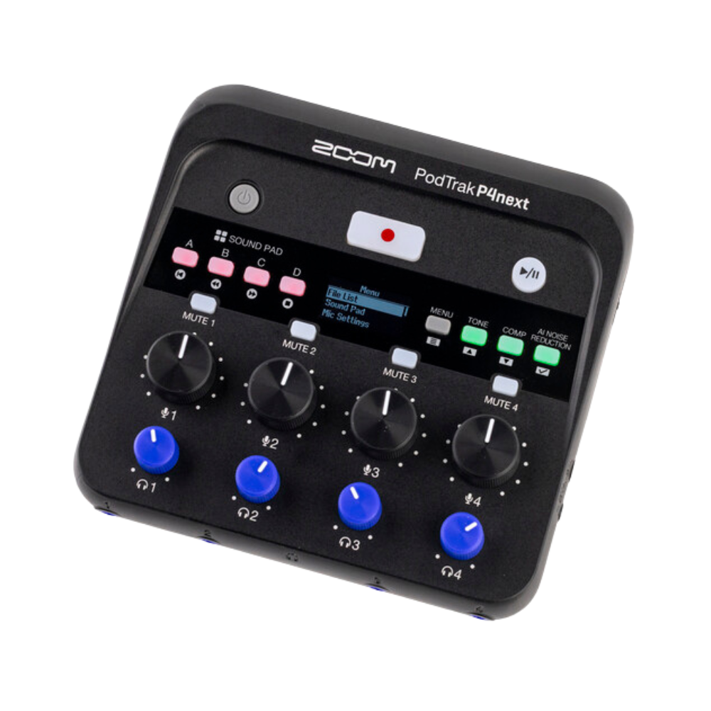 Zoom PodTrak P4next Portable Multitrack Podcast Recorder
