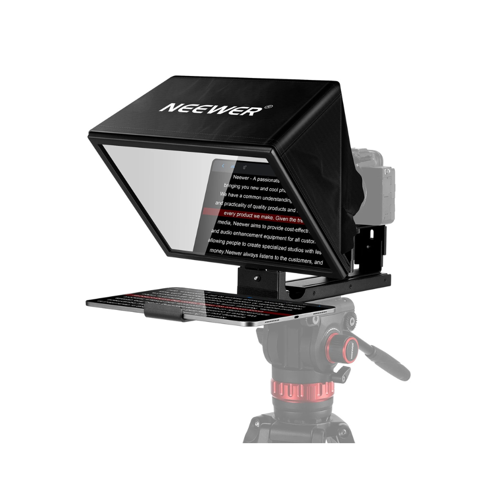 NEEWER BASICS X12B Teleprompter Elevable de Aleación de Aluminio para iPad, tableta, cámara DSLR, Bluetooth