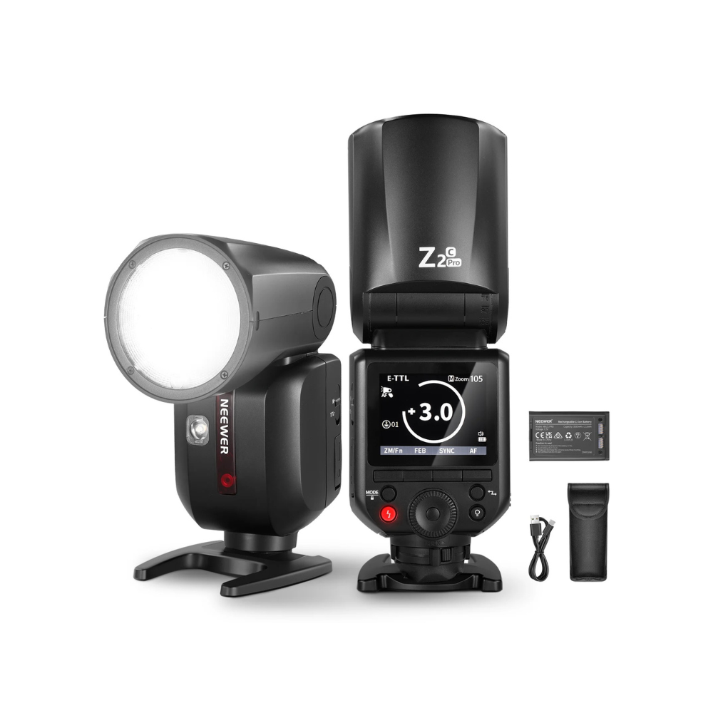 NEEWER Z2PRO-C Flash Speedlite de Cabeza Redonda TTL de 76 W