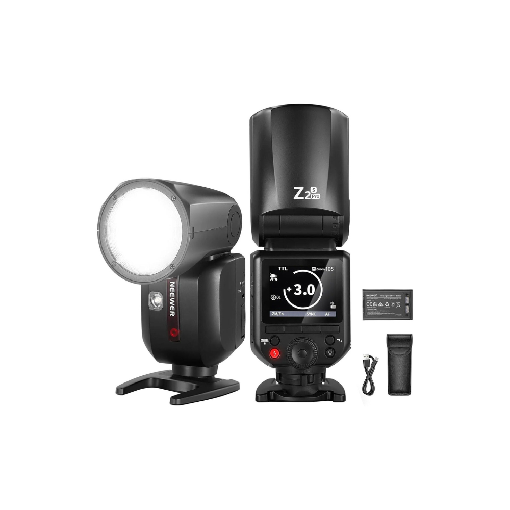 NEEWER Z2PRO-S Flash Speedlite de Cabeza Redonda TTL de 76 W