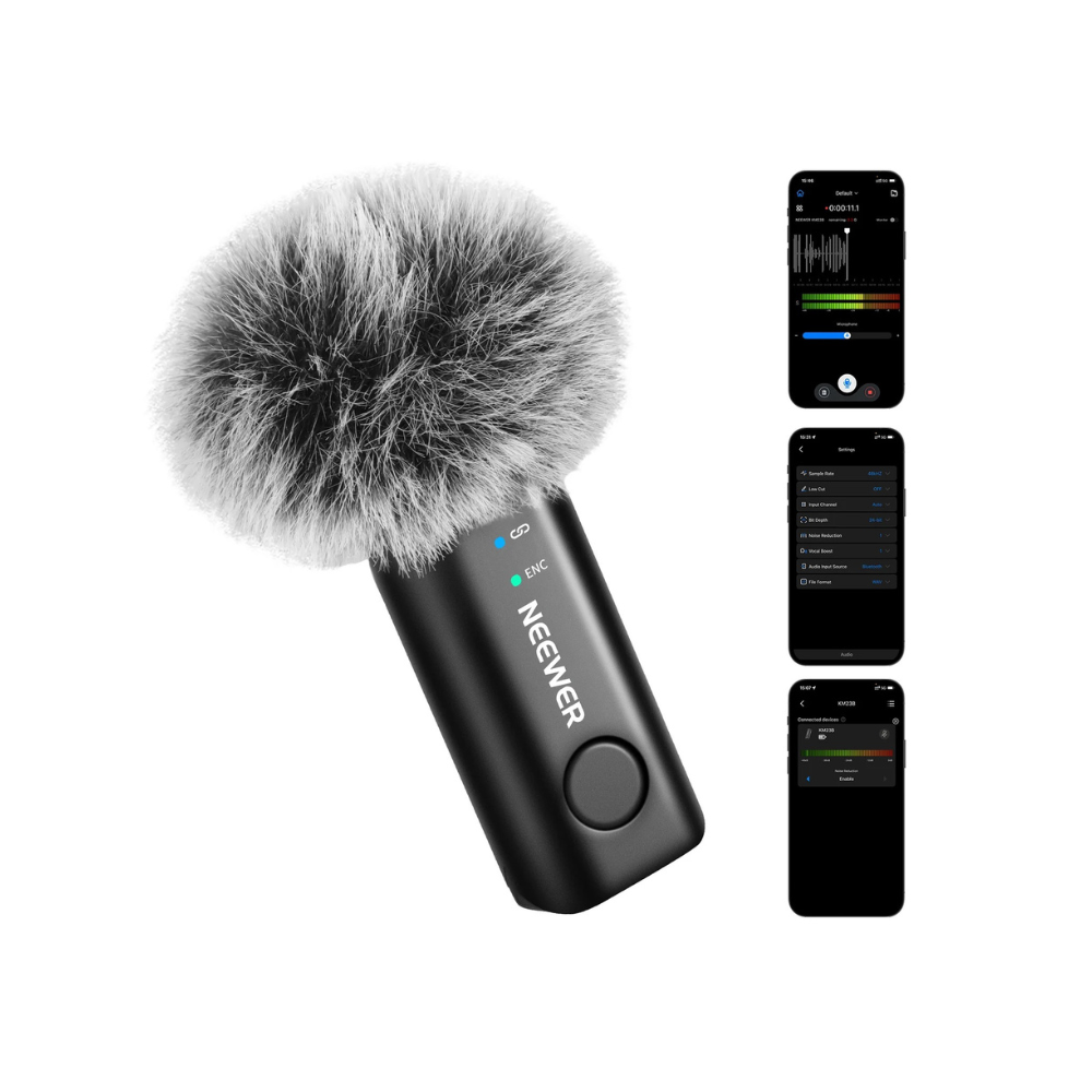 NEEWER KM23B Transmisor de micrófono inalámbrico con control por app