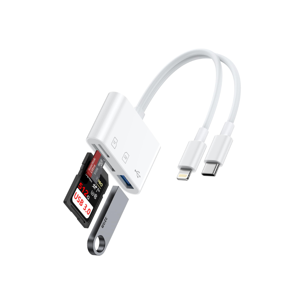 Lector de tarjetas SD USB-C y Lightning