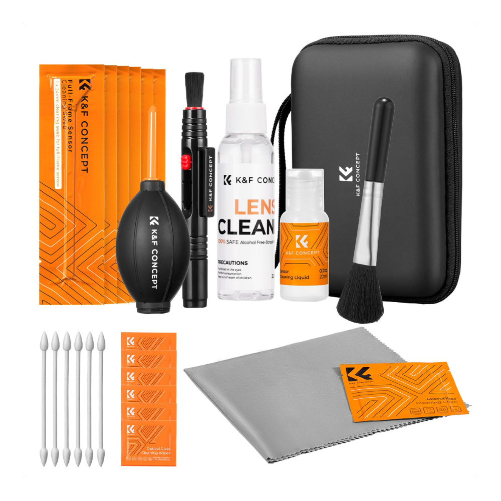 K&F CONCEPT 25-in-1 Professional Camera Cleaning Kit for DSLR Cameras with APS-C Sensor