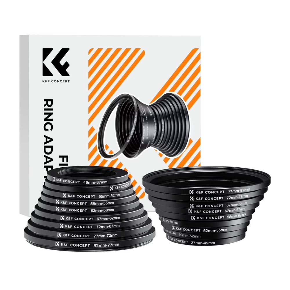 K&F CONCEPT 18 Pieces Filter Ring Adapter Set