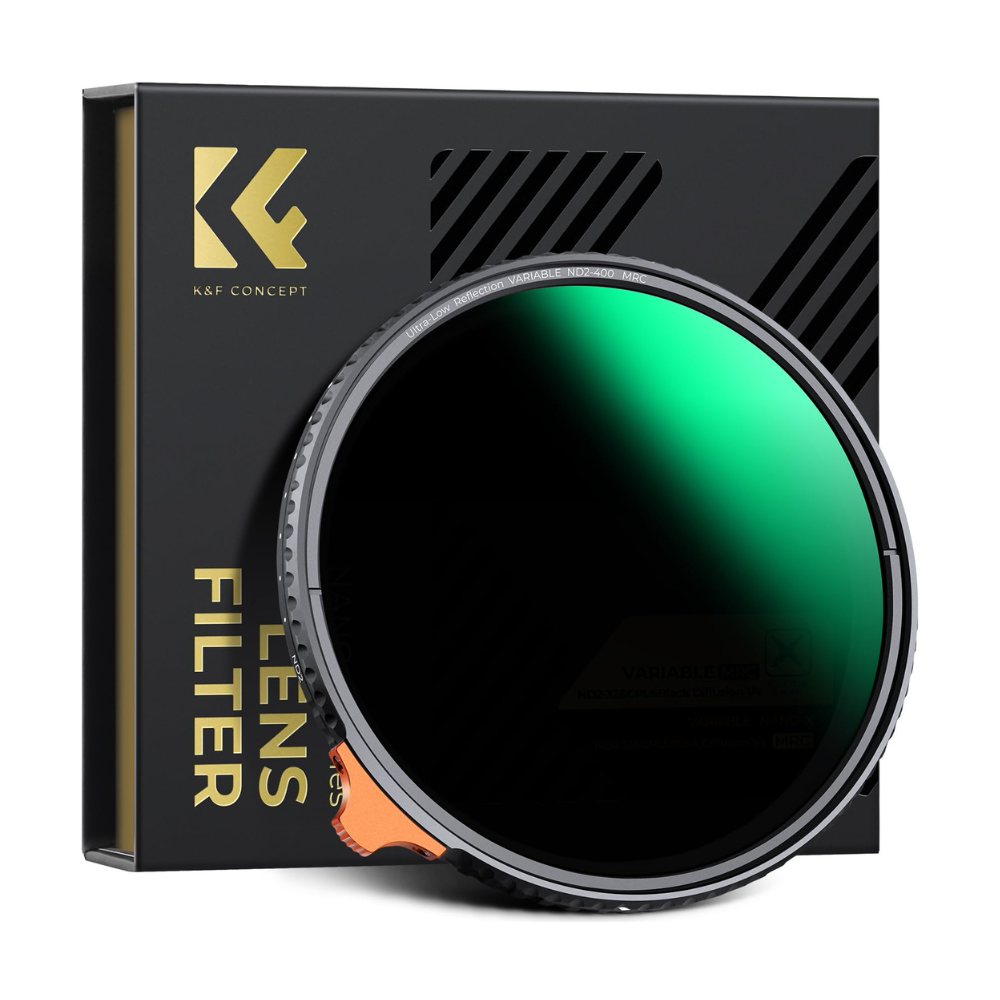 K&F CONCEPT 82mm Ultra-Low Reflectivity Variable ND Filter ND2-ND400 (Nano-X Series)