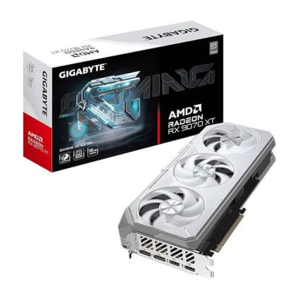 GIGABYTE Radeon RX 9070 XT Gaming OC ICE 16G Graphics Card