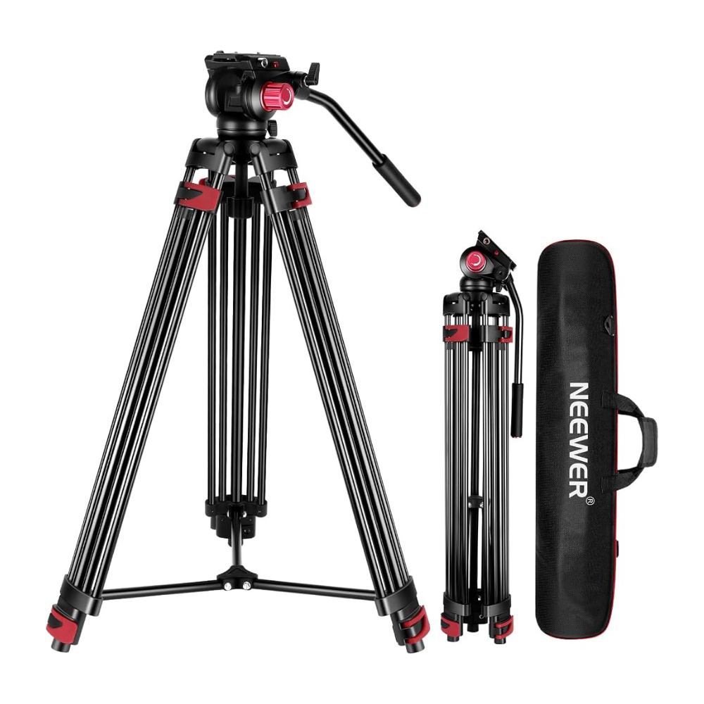 NEEWER 79"/200 cm Heavy Duty Video Tripod with Fluid Head
